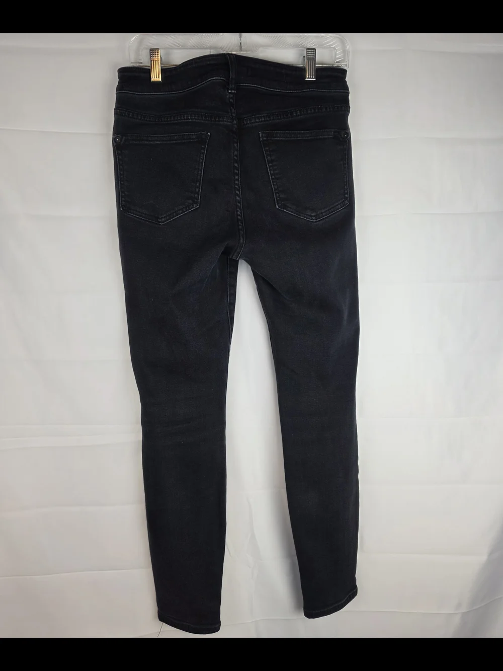 Pilcro By Anthropologie Dark Wash Black High Rise Skinny Jeans Sz 29